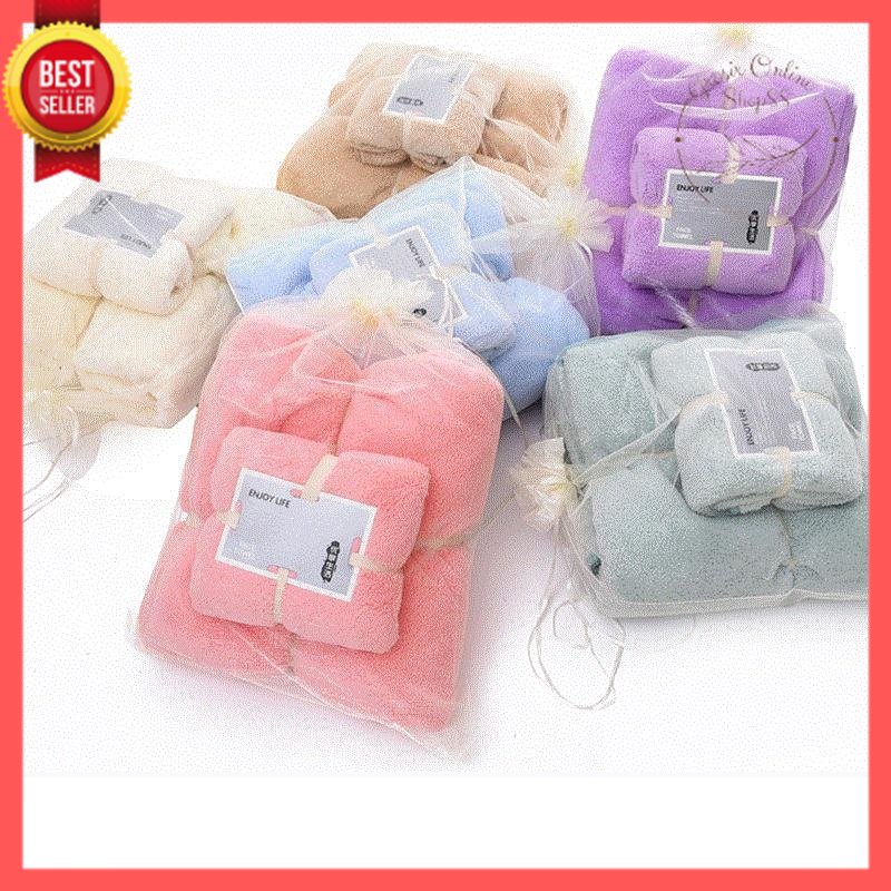 GOS - D311 - HANDUK 2IN1 COTTON TOWEL Bahan Lembut