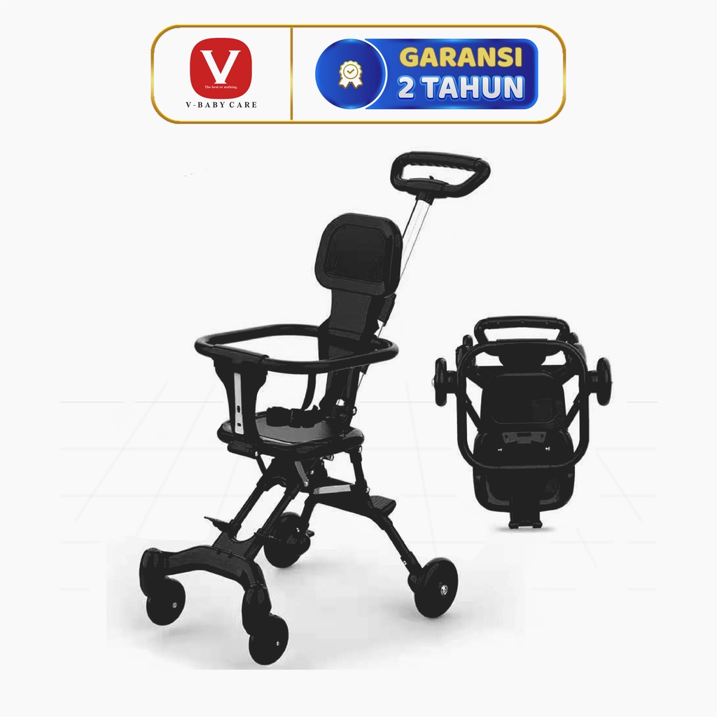 Septihannn - V-BABYCARE Stroller Baby/ Kereta Dorong Balita Lipat /Magic Stroller Baby 2 Way Travel
