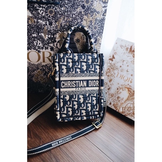 Dior Mini Book Tote Phone Bag