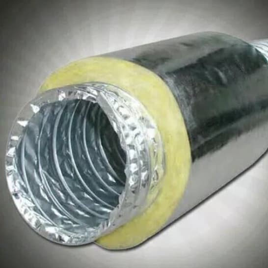Pipa Exhaust Aluminium Ducting isolasi 6"/ flexible ducting cerobong isolasi  6 in