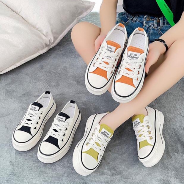 TBIG [COD] Sepatu Sneakers DONNAS Sepatu Kanvas Import Wanita Sepatu Korea Style Sekolah Kuliah
