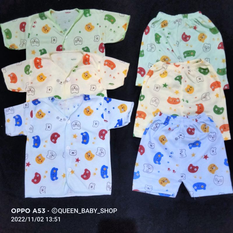 1 Setel Baju Bayi Newborn WARNA Bear Head