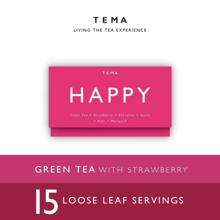 

TEMA TEA JAR - WELLNESS TEA - HAPPY / GREEN STRAWBERRY