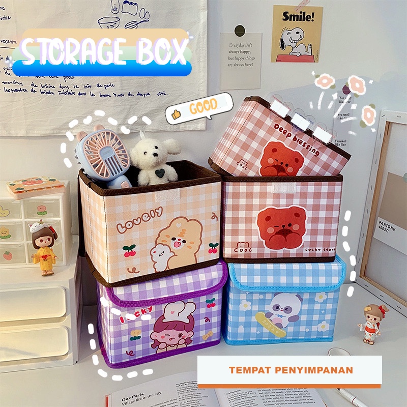 Storage Box Kotak Organizer Tempat Penyimpanan Pakaian Buku Mainan Serbaguna - SB019