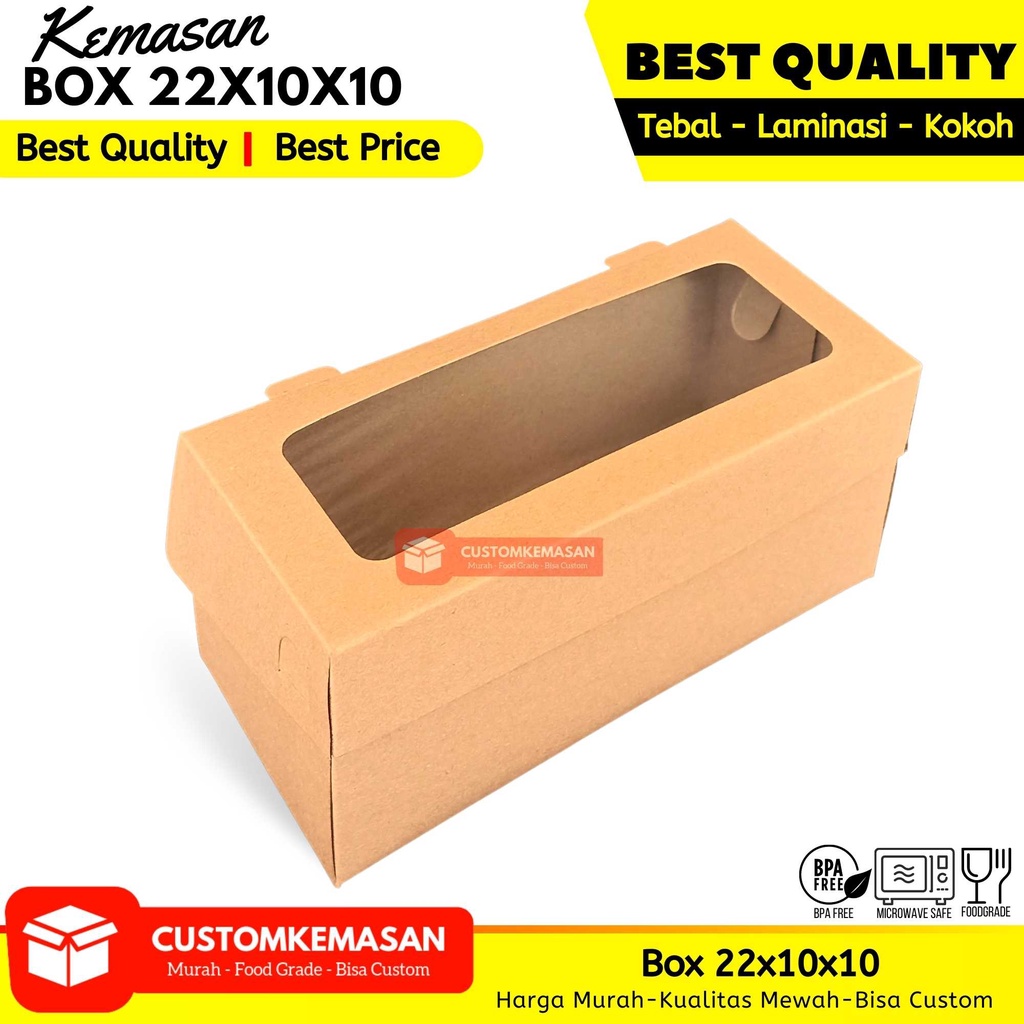 Dus Roti Bakar 22x10x10 / Dus Kue / Dus Roti / Kemasan Kue / Dus Cake