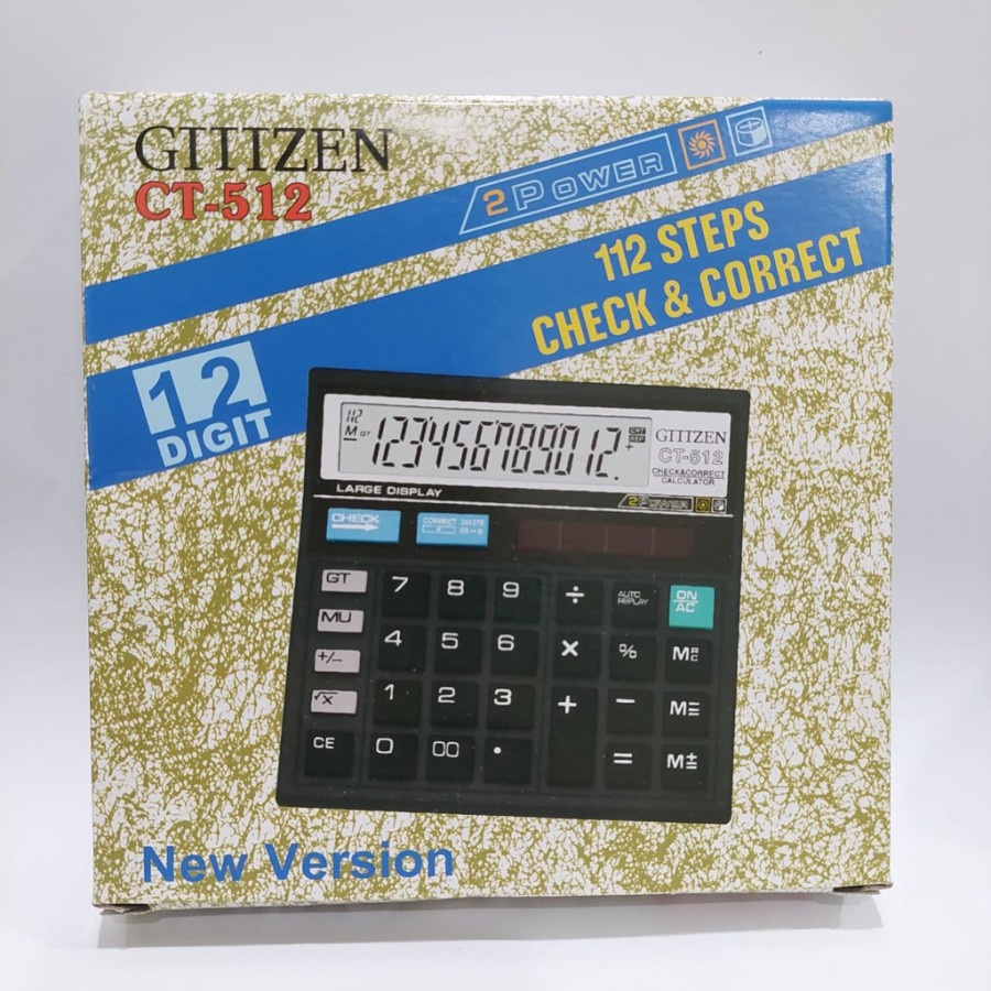 Kalkulator Calculator CLTHZEN CT-512 12Digit Mirip Citizen 512 GITHZEN WARNA WARNI