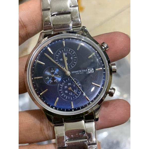 JAM TANGAN PRIA KENNETH COLE ORIGINAL CHRONO STAINLESS