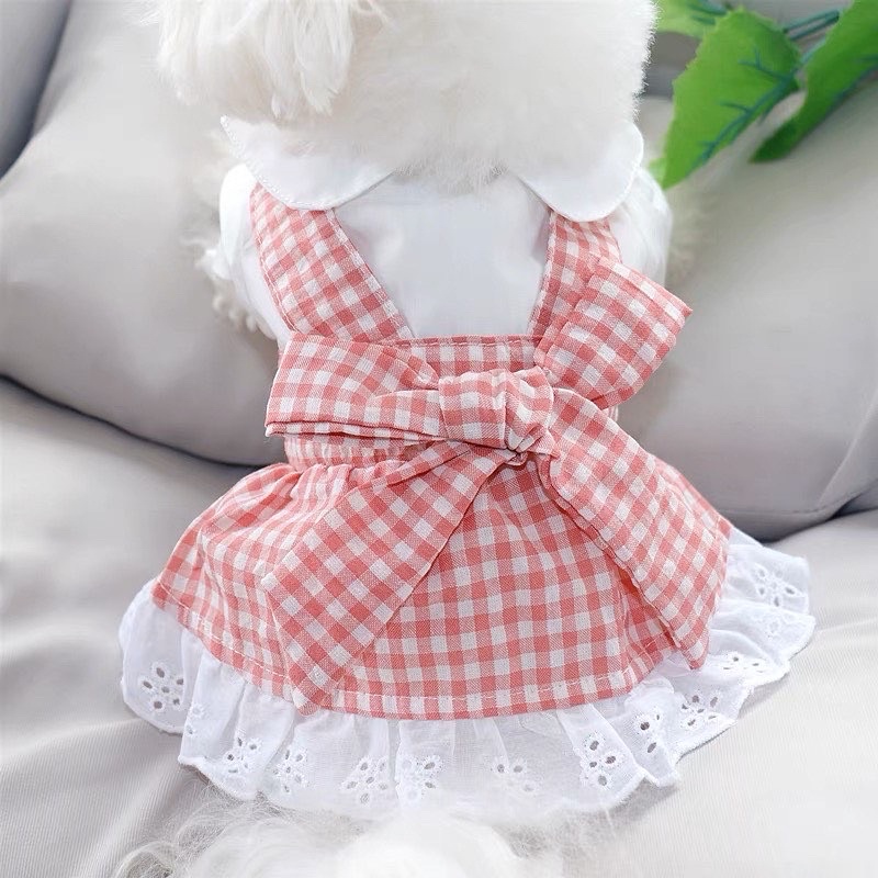 Hayoon pinke korea plaid ribbon dress