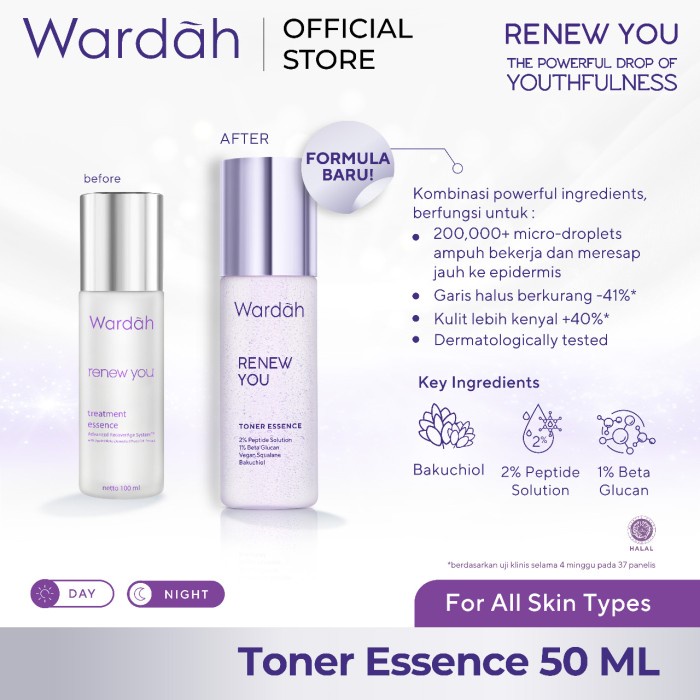 Wardah Renew You Treatment Essence - Hydrating Toner - 50 ml