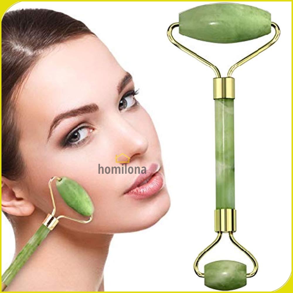 Ecoco Jade Roller Pijat Muka Tirus Facial Face Massage - 001 - Green