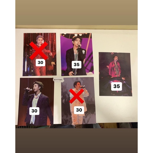 Postcard Rm taehyung jungkook mots one bluray