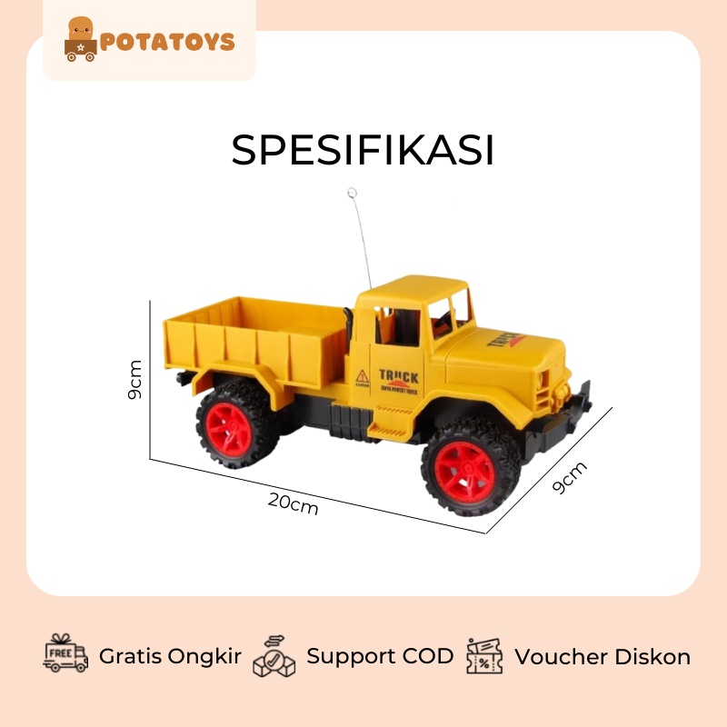 [ Potatoys ] Mainan Anak Engineering Truck dengan Remote Control