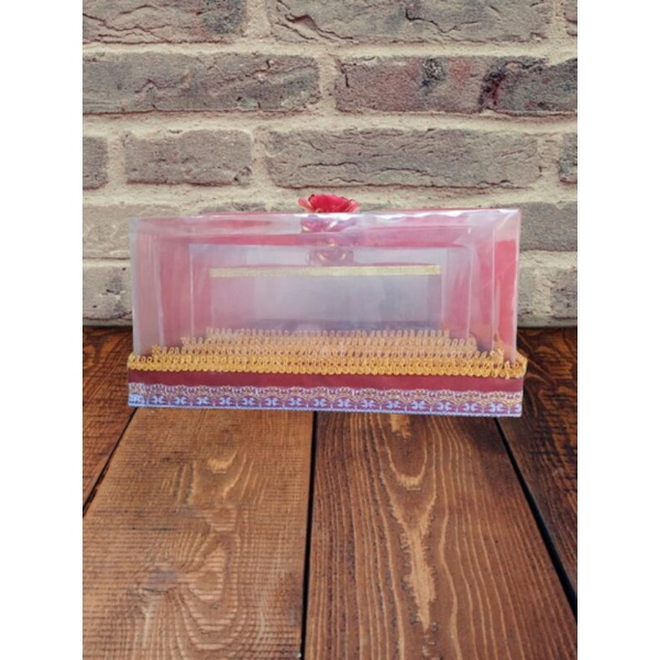 

box kotak hantaran/seserahan lamaran pernikahan merah maroon 1set 4pcs