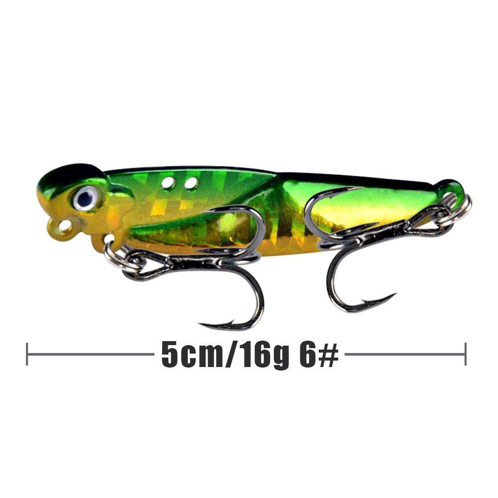 Preva Memancing Logam VIB Lures 5cm 16g Bass Hook Hidup Berputar Umpan Sendok Umpan