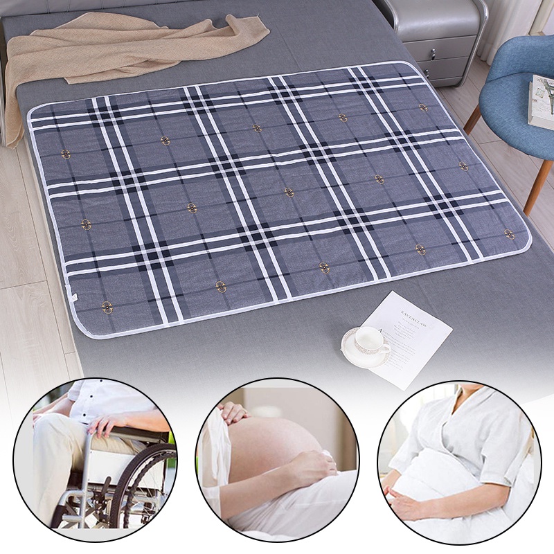 【80*120 cm】Alas Ompol Dewasa/Washable Absorbent Bed Pad/Alas Ompol Perlak Bayi Dewasa/Waterproof  Reusable Mattress Protector