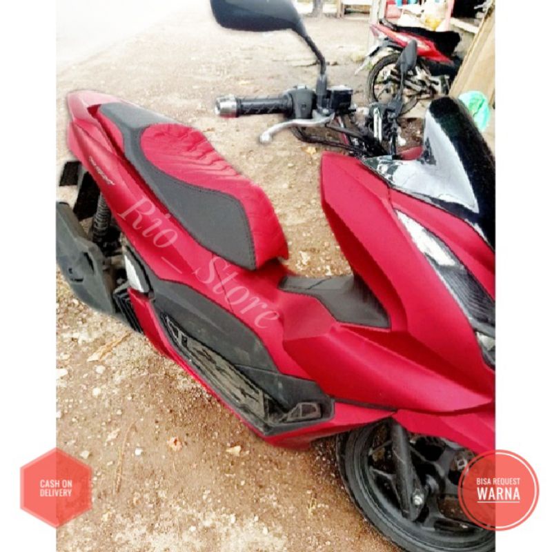 Sarung Cover Kulit Jok Custom Modif Caferacer Motor Honda Pcx 150 160 MBtech Original