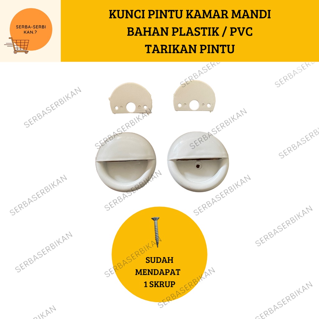 TARIKAN KUNCI PINTU KAMAR MANDI PVC PLASTIK