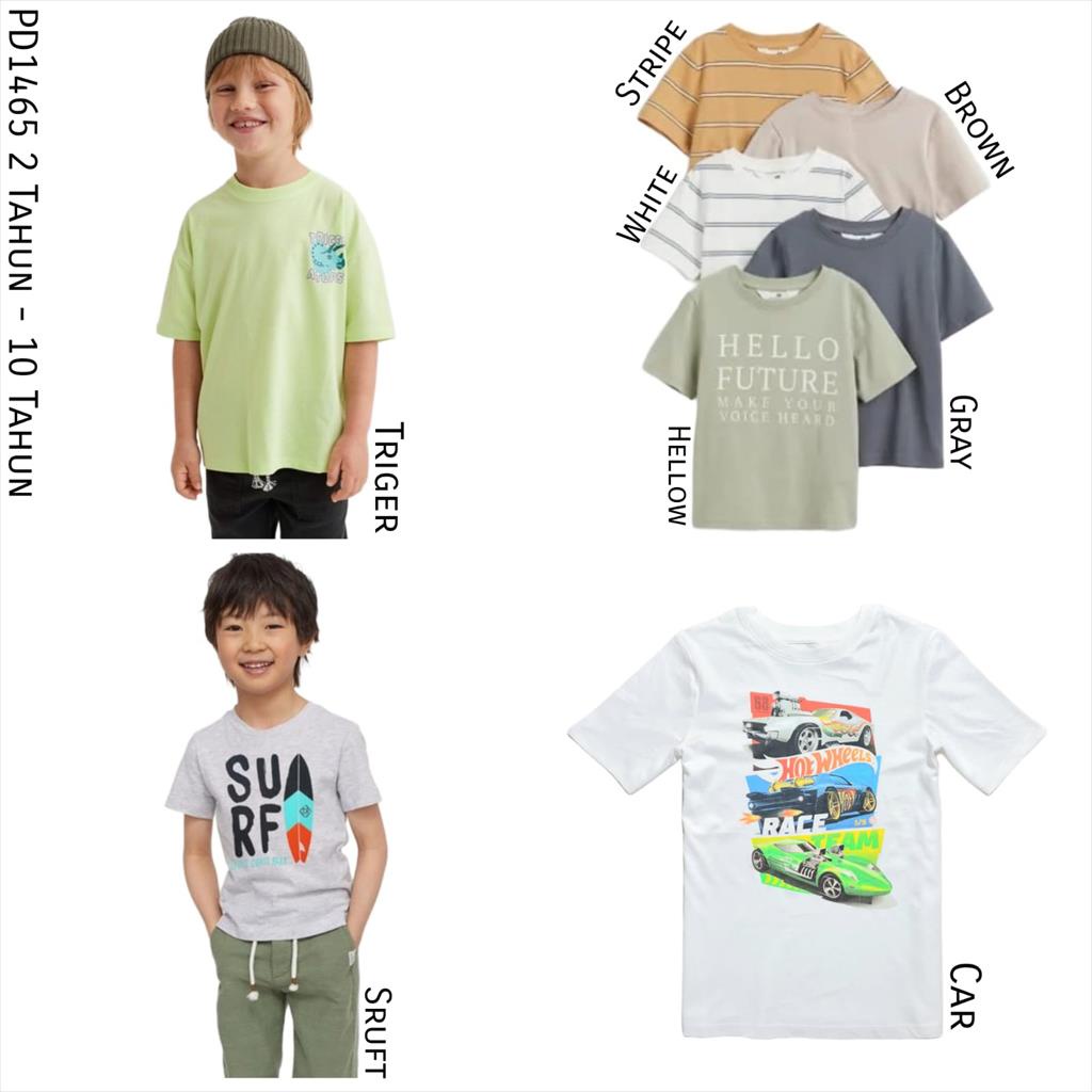 PD1465 Hm Tee Kaos Anak Lengan Pendek Baby Anak Cowok Laki Laki Triger Surft