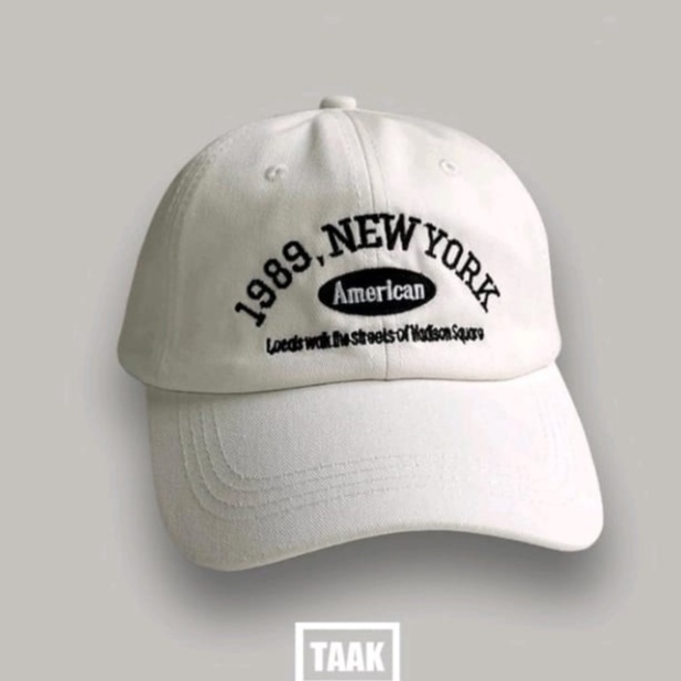 Topi Baseball Unisex Cap 1989 New York Soft Material Korean Style bisa bayar di tempat