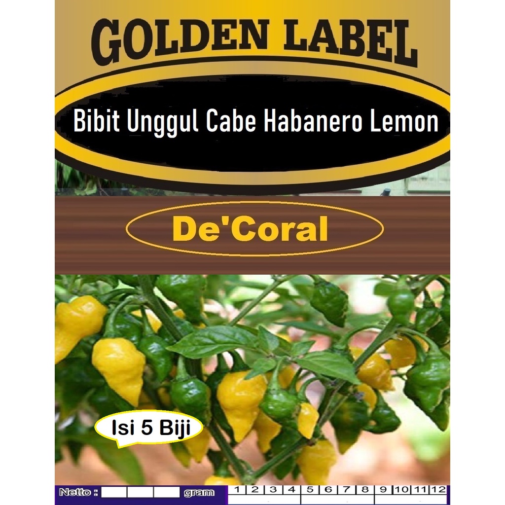 Bibit Unggul Cabe Habanero Lemon | Biji Benih Cabe Habanero Lemon