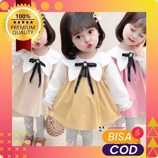 F343 Girlset Orange Juicy - Setelan Anak Perempuan Baju Stelan Anak Cewek Korean Style Import Kekini