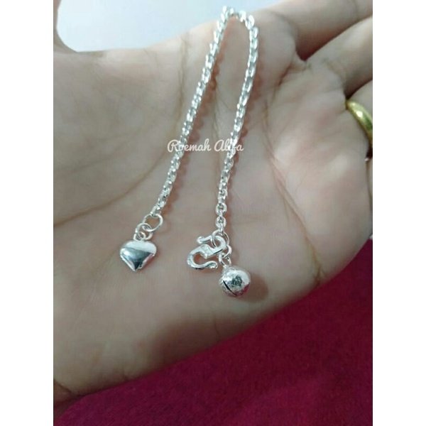 Gelang Tangan Perak Asli Motif Medan Polos Series 1 Murah
