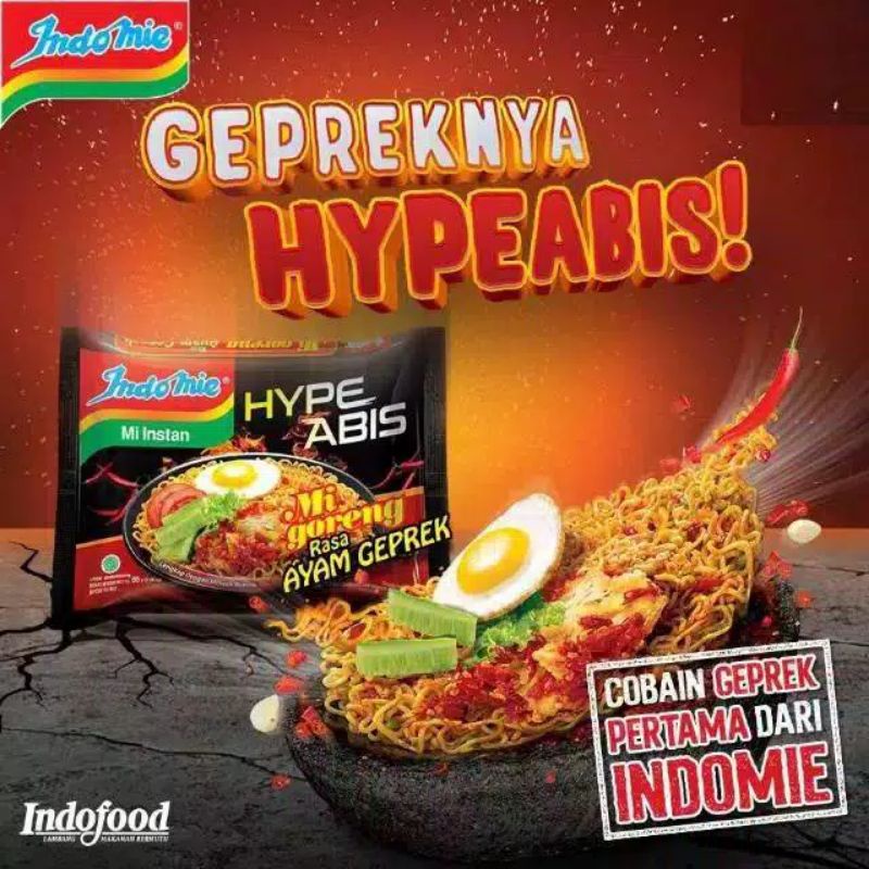 

INDOMIE Hype Abis Mi Instan Rasa Ayam Geprek Pack 85gr