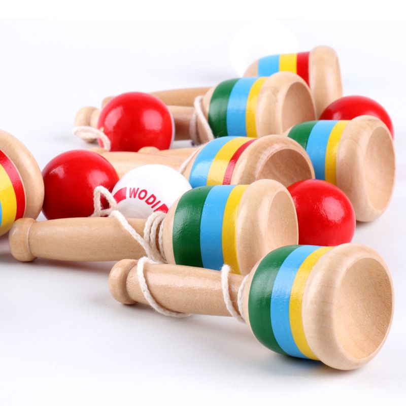 Mainan Edukasi Anak WOODEN SKILLS CUP Japanese Wooden Toy Skill Ball