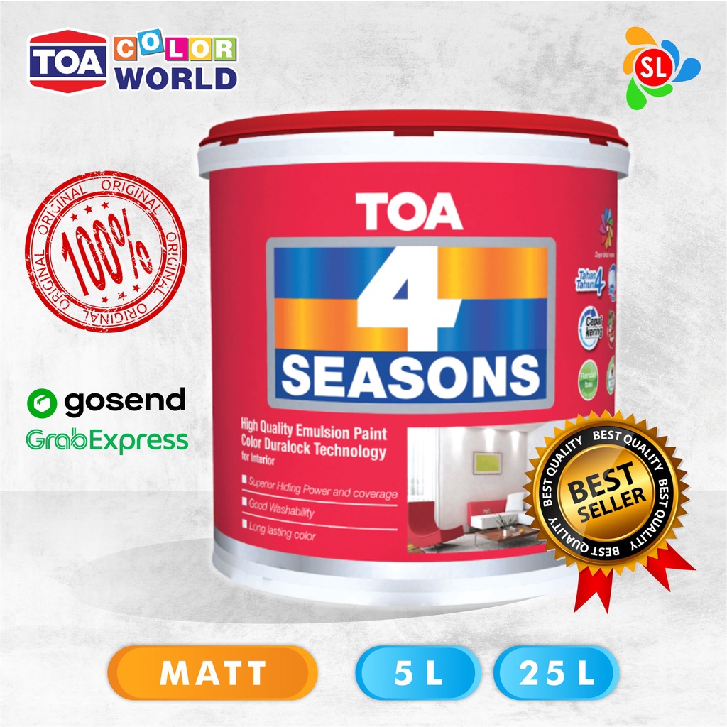 Cat Dinding / Tembok Interior Toa 4 Seasons 25 KG Matt