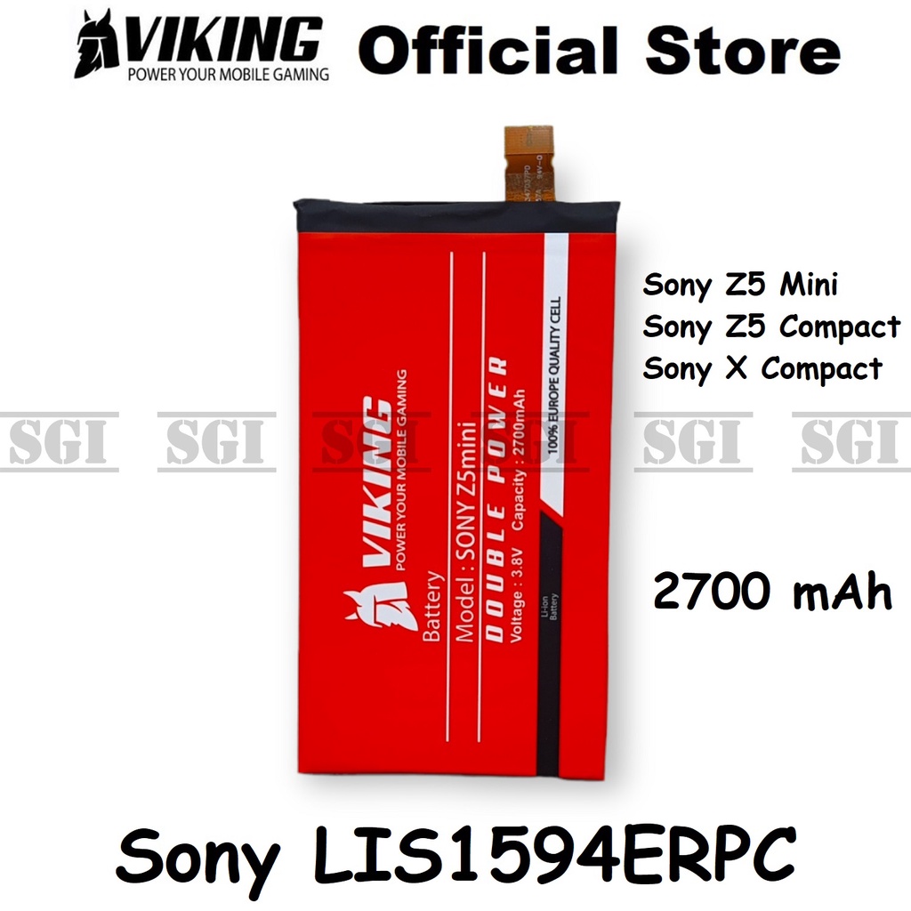 Baterai VIKING Double Power Original Sony Xperia X Compact Z5 Mini Z5 Compact E5803 E5823 LIS1594ERP