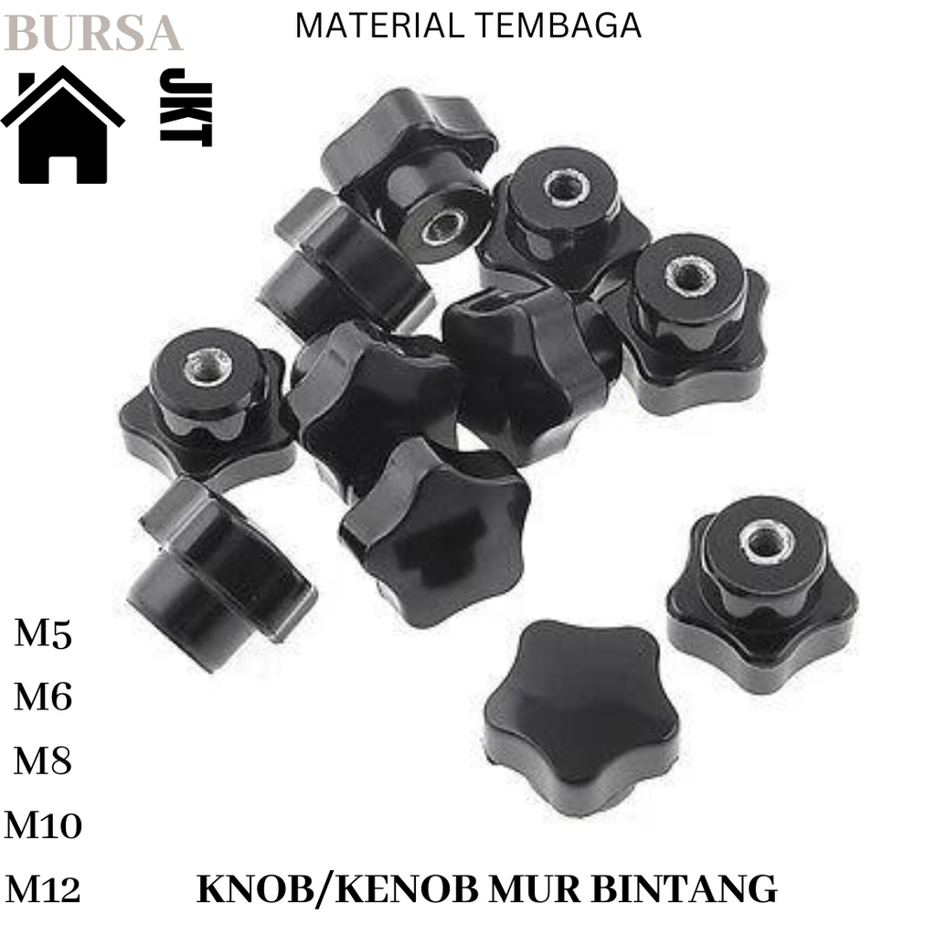 Knob / Kenob Mur Bintang M5 - M12 Material Tembaga FULL BERLUBANG