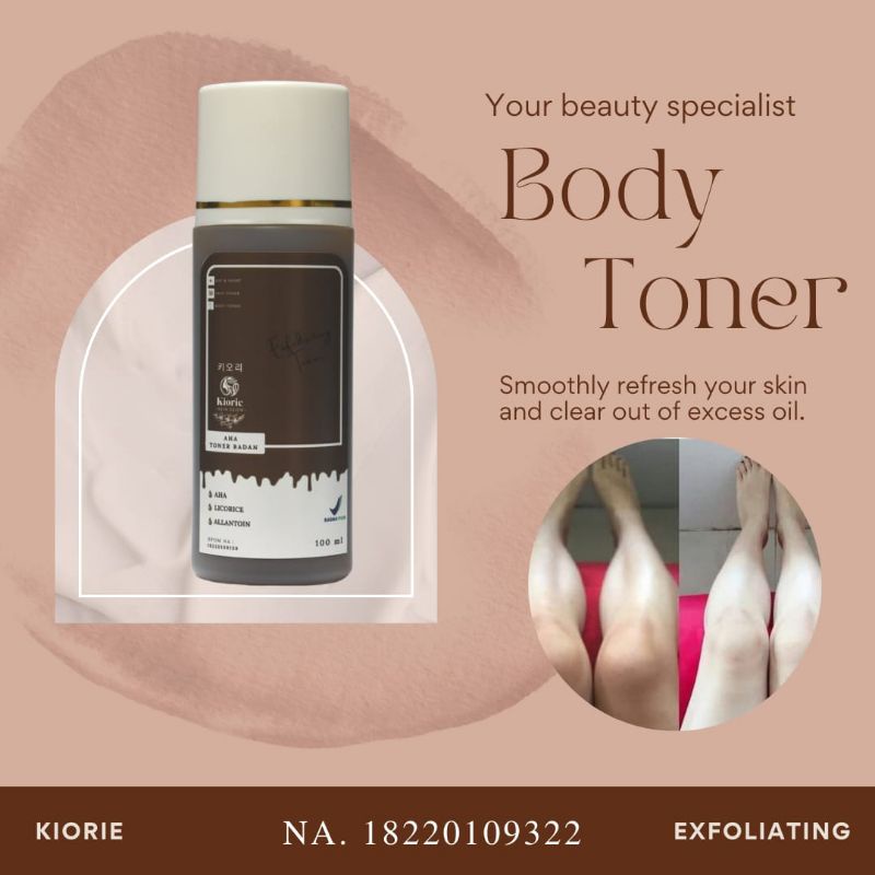 Toner Badan by Kiorie Skin Glow Korea BPOM 100 ml