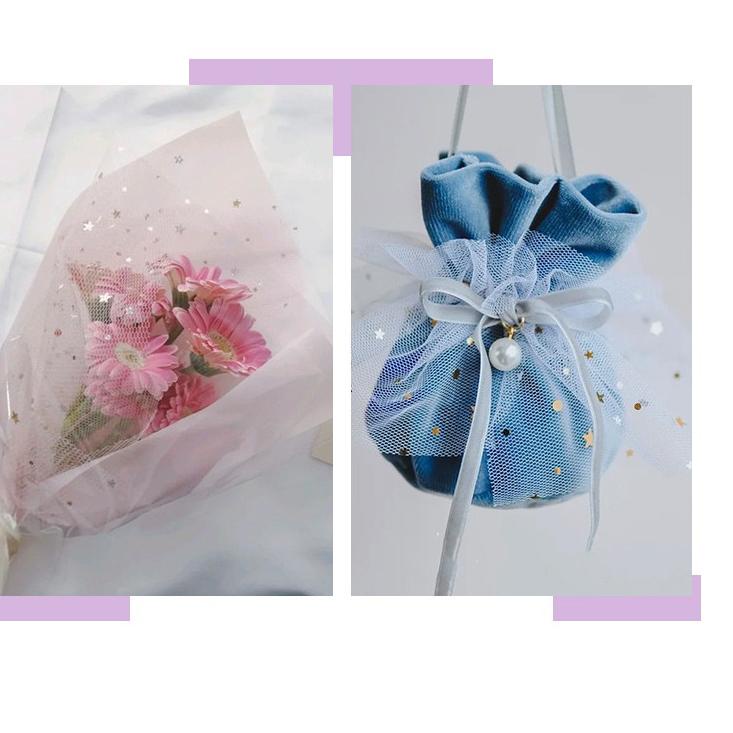 

New Flower Wrapping Paper Kertas Buket Jaring Roll Pembungkus Bunga Hand Bouquet KB47 ル