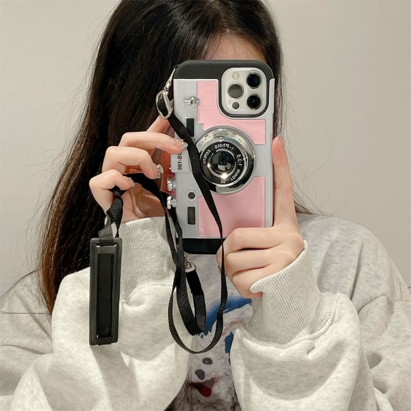 [READY STOCK SIAP KIRIM] Case IPHONE 14 13 12 Pro Max 14 Pro Plus Casing+Tali Cantik Mewah Unik Kere