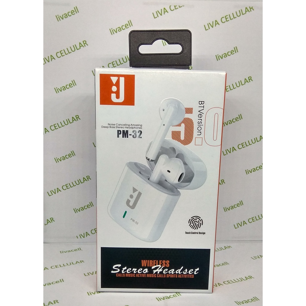 TWS Headset Bluetooth Earphone J PM-32 / Headset Bluetooth Bass