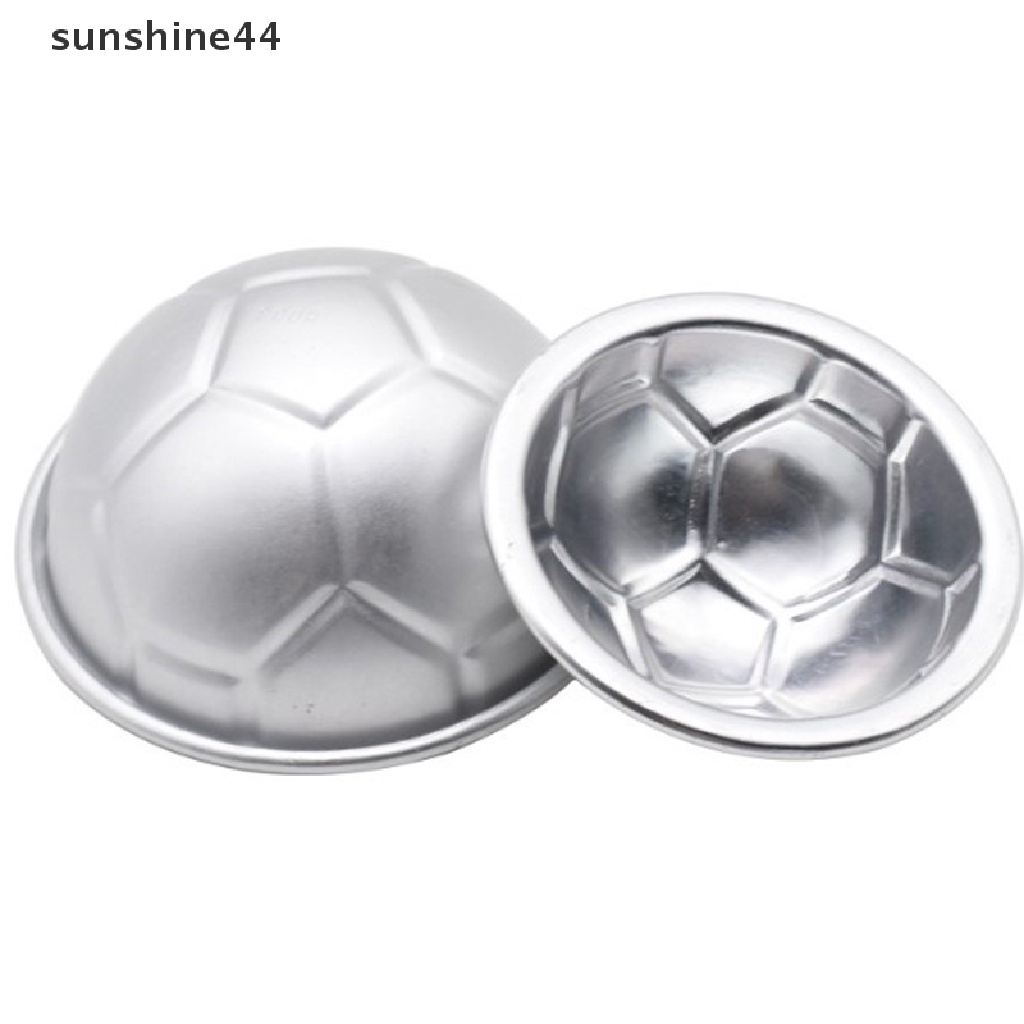 Sunshine Cetakan Kue Bentuk Bola Sepak 3D Bahan Aluminum 3 Ukuran