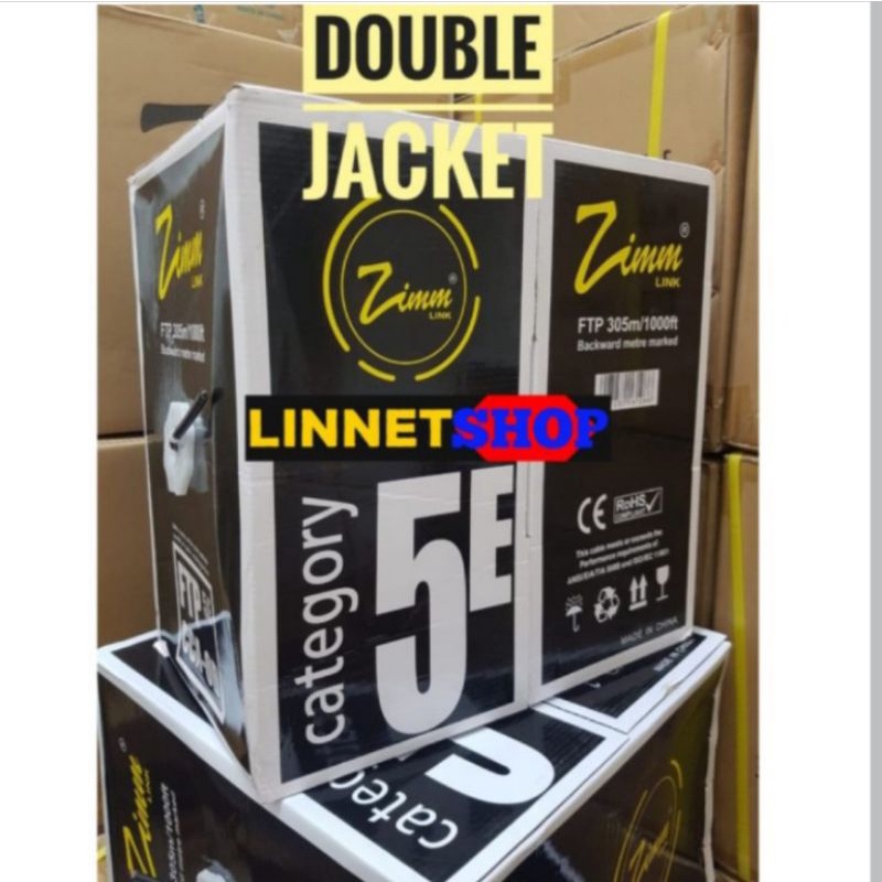 Kabel Lan Cat5e Zimmlink Doble jacket 1 rool (Original..)