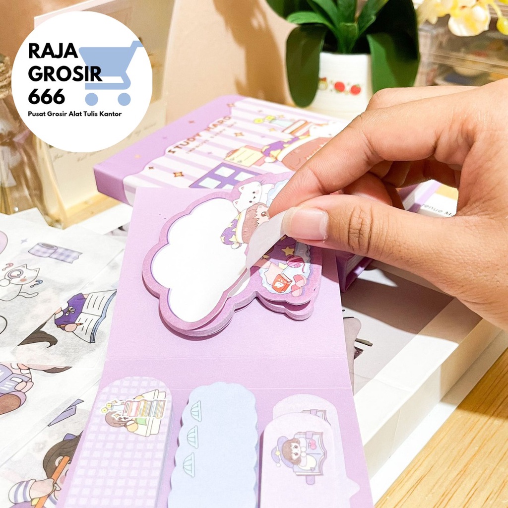 

RB JURNAL 4 IN 1 KODE S001 STUDY HARD (WASHI TAPE STICKERSTICKY NOTESNOTEBOOK A5)