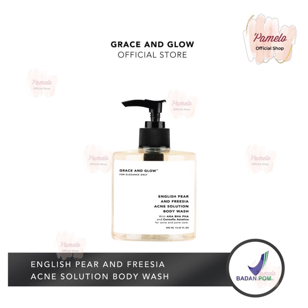 ❤️ Pamelo ❤️ Grace and Glow English Pear and Freesia Anti Acne Solution Body Wash