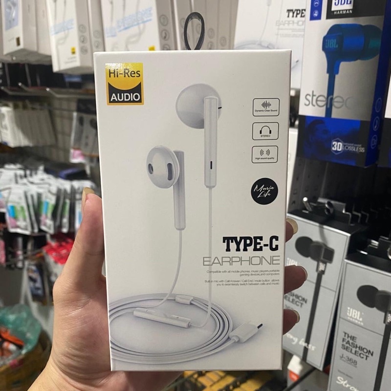 Hf Headset W20 Colokan Type C Khusus Huawei & Xiaomi Megabass Tipe C