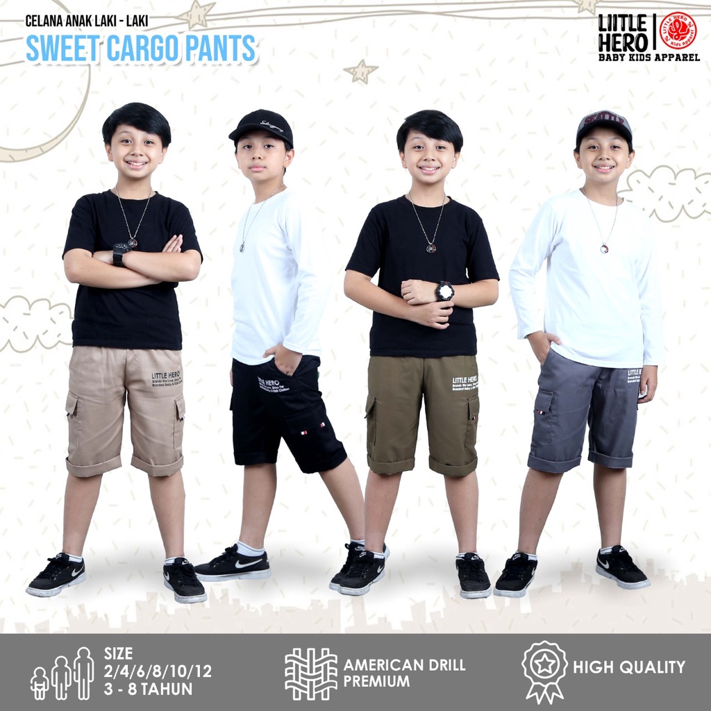 celana anak celana anak laki-laki ,celana chinos pendek usia 3-8 tahun High Quality Original Little Herro