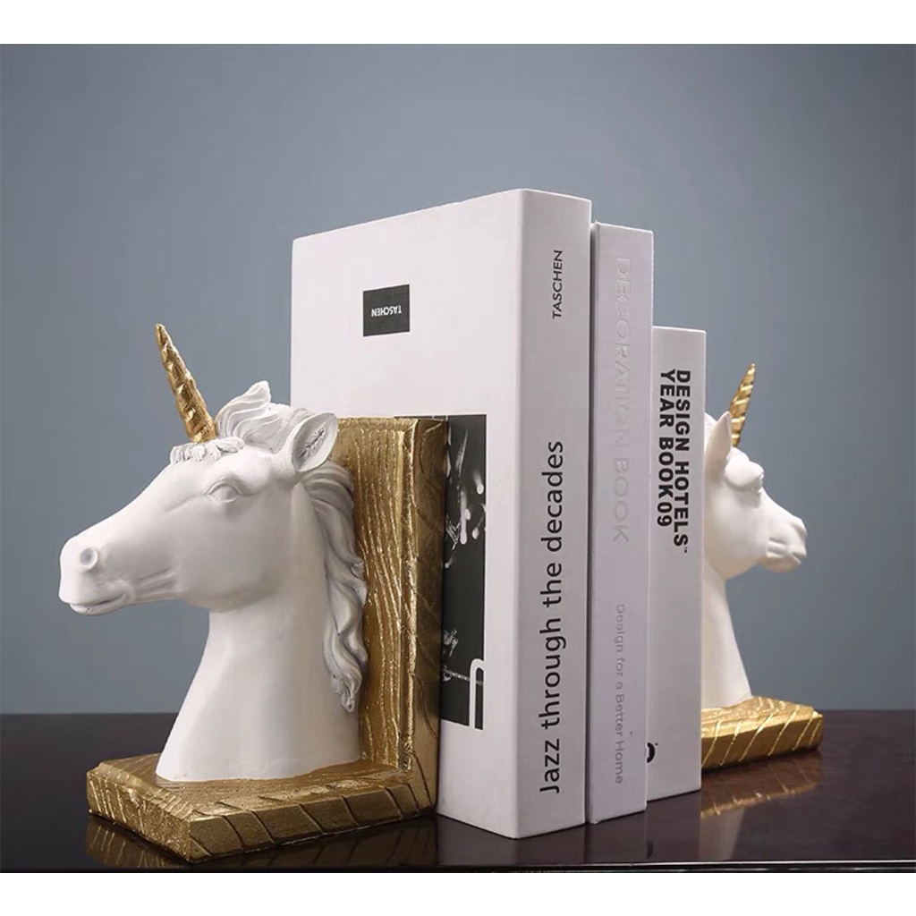 Pembatas Buku Gambar Unicorn - Book Stopper - Dekorasi Pajangan