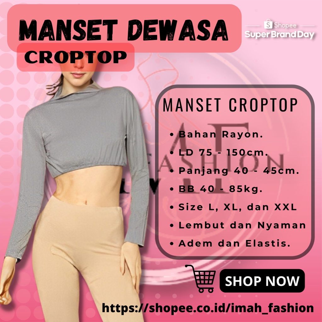 BAJU DALAMAN MANSET INDIA CROP TOP LENGAN PANJANG RAYON SUPER ADEM BANGET TIDAK BERBULU MENYERAP KERINGAT