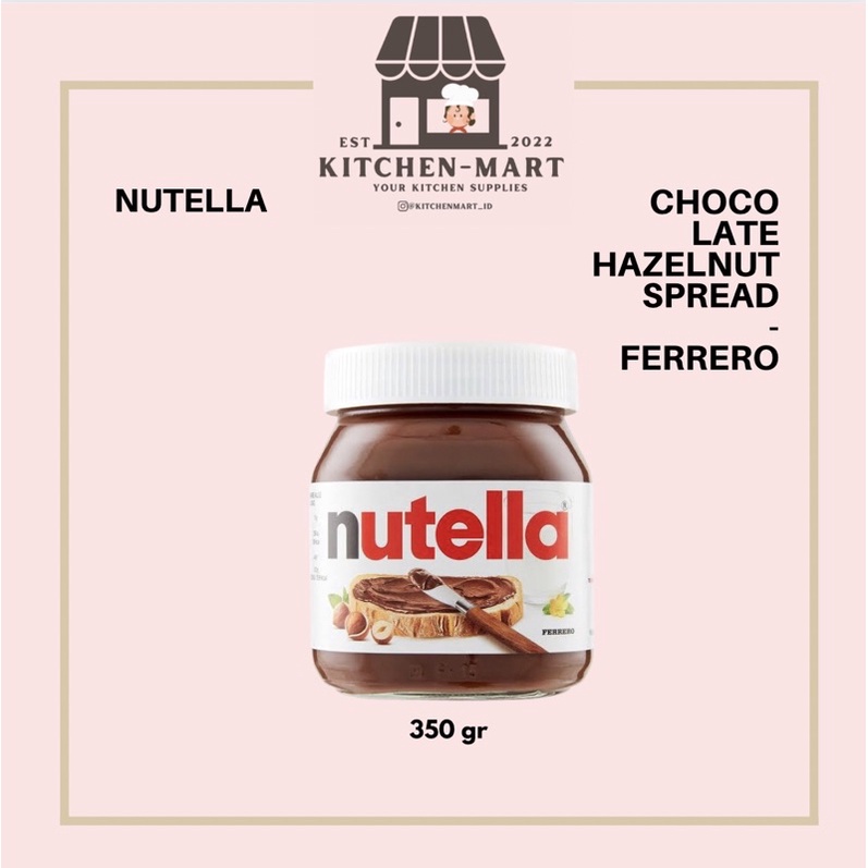 

NUTELLA CHOCOLATE HAZELNUT SPREAD FERRERO | SELAI COKLAT NUTELLA 350gr