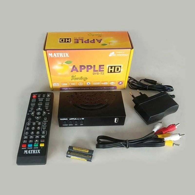 SET TOP BOX TV DIGITAL DVB T2 MATRIX STB APPLE KUNING [SWEETSPACE]