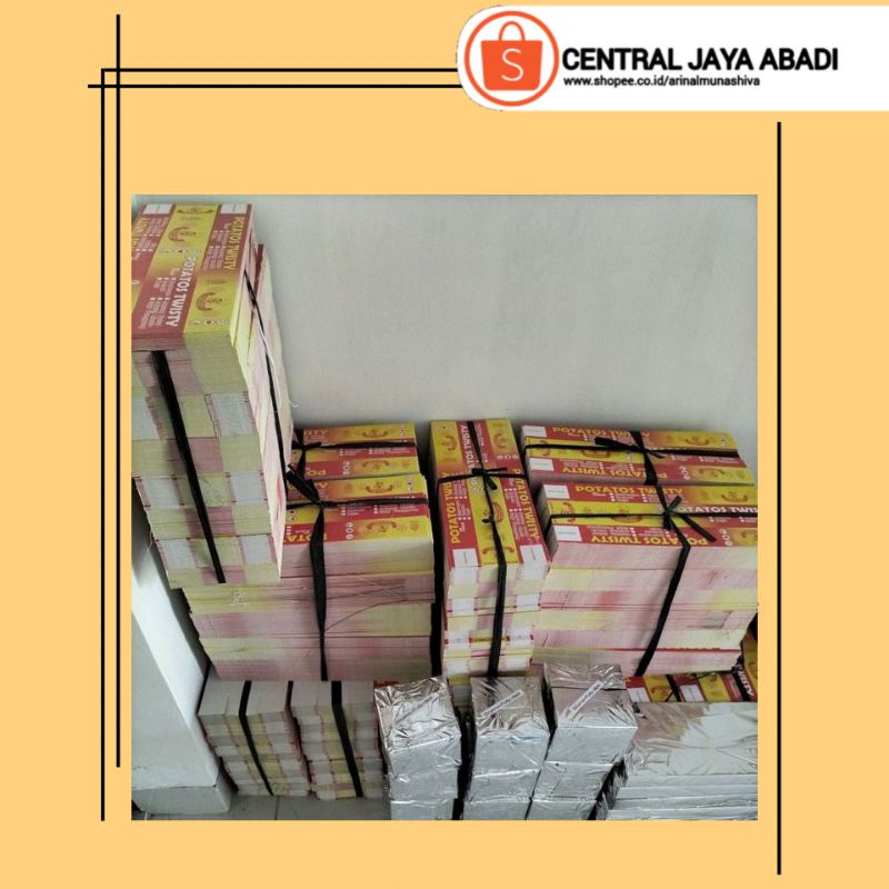 

100 LEMBAR KERTAS KENTANG ULIR BAHAN IVORY PUTIH UKURAN 35 × 13 HIGH QUALITY KOTAK KENTANG SPIRAL KEMASAN KENTANG ULIR/SPIRAL DUS BOX KENTANG ULIR WADAH KENTANG SPIRAL | KODE PRODUKSI CENTRAL JAYA ABADI 2569