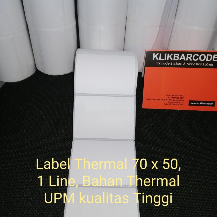 

LABEL BARCODE 70 X 50 mm KERTAS STICKER DIRECT THERMAL 70x50, 800 pcs (2 roll)