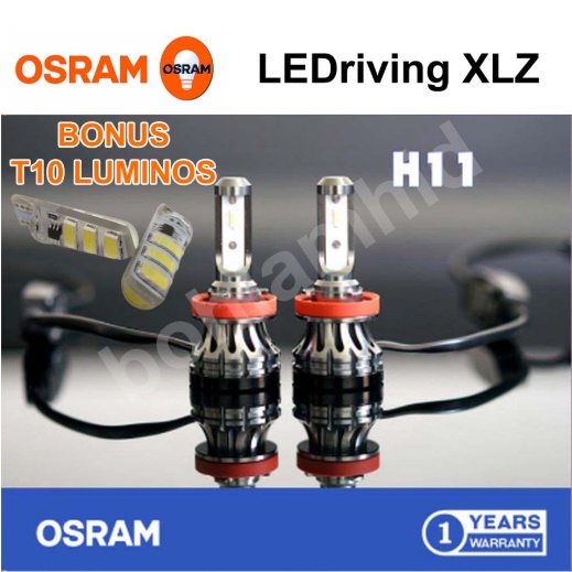 Lampu LED Mobil H11 H16 H8 OSRAM XLZ New Generation Bohlam Putih LED Plus Gratis 2pcs T10 Still Putih Rodamasled