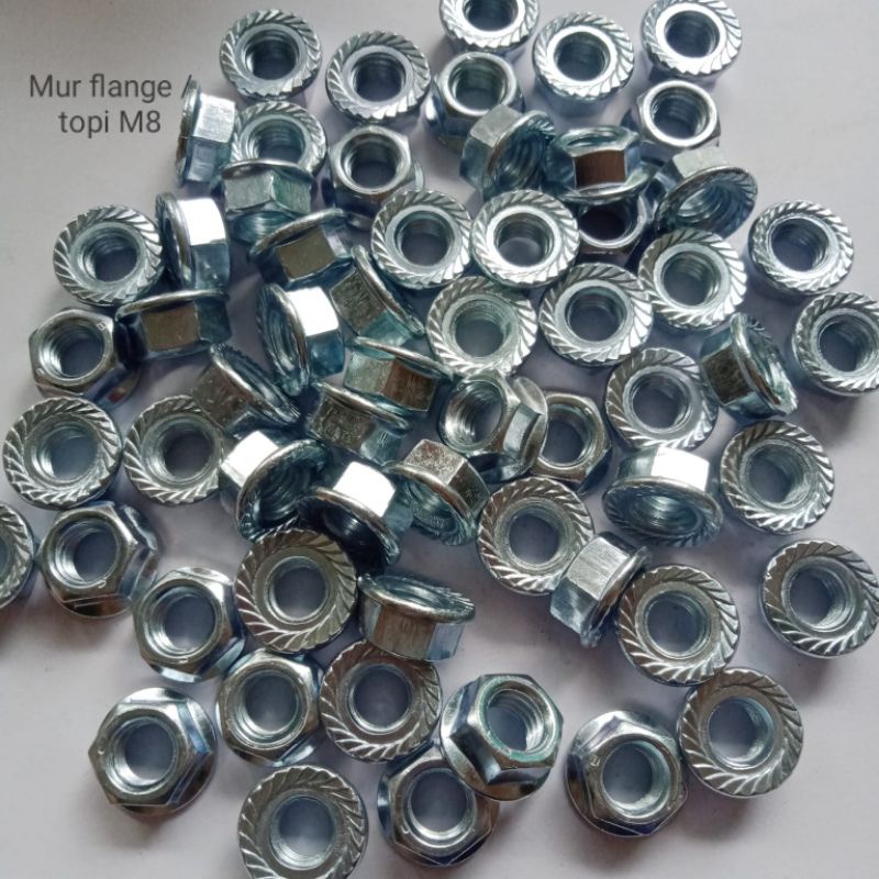 (paket 100biji) mur flange mur topi 12 / 8mm