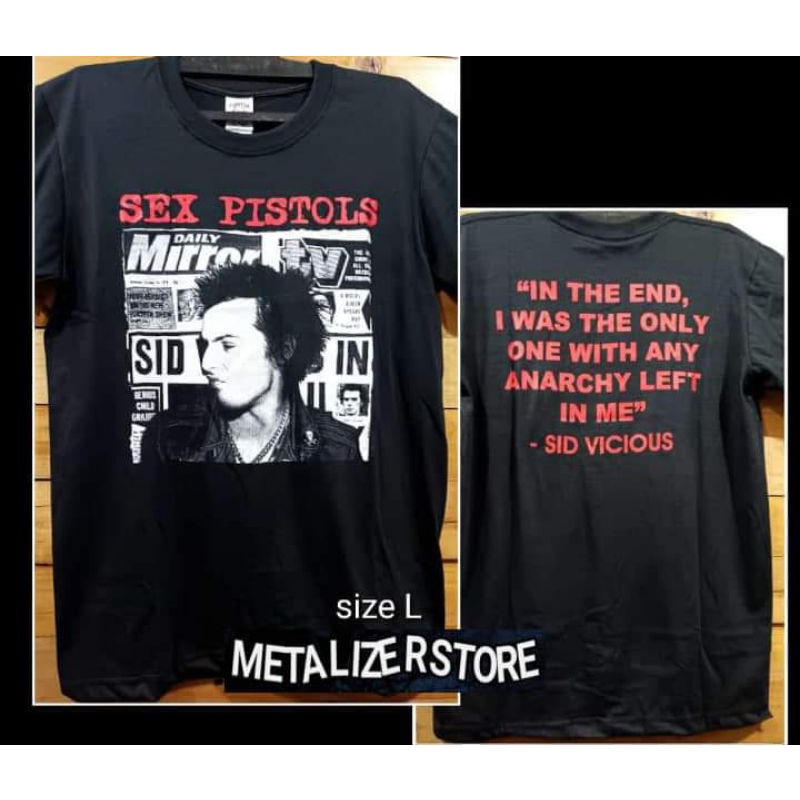 KAOS MUSIK METAL PUNK ROCK ALTERNATIVE SEX PISTOLS ORIGINAL PRAPATAN REBEL